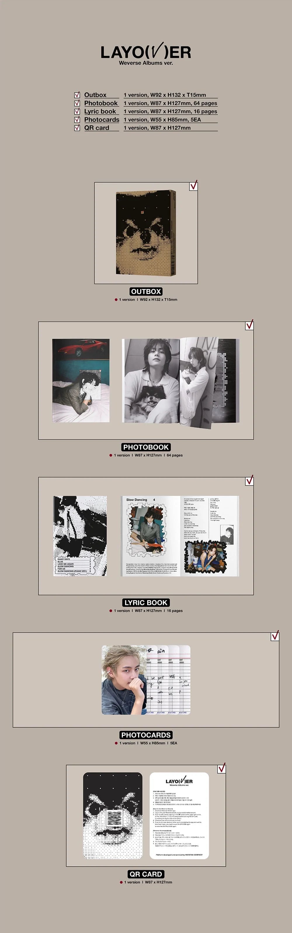 V - BTS - Solo Album - Layover - Weverse Albums ver.