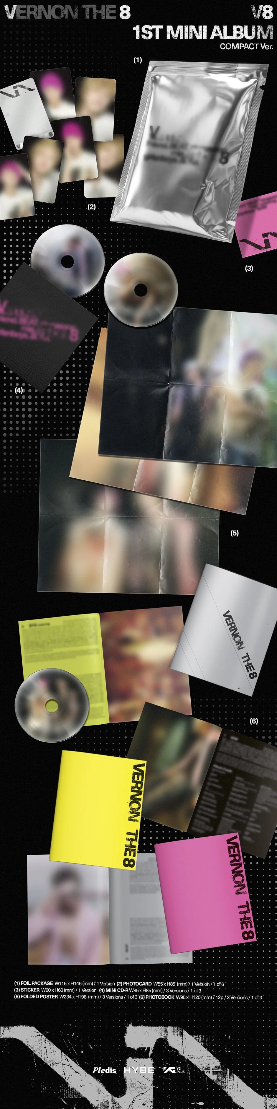 Pre-Order - V8 (SEVENTEEN) - 1st Mini Album - V8 - Compact Vers.