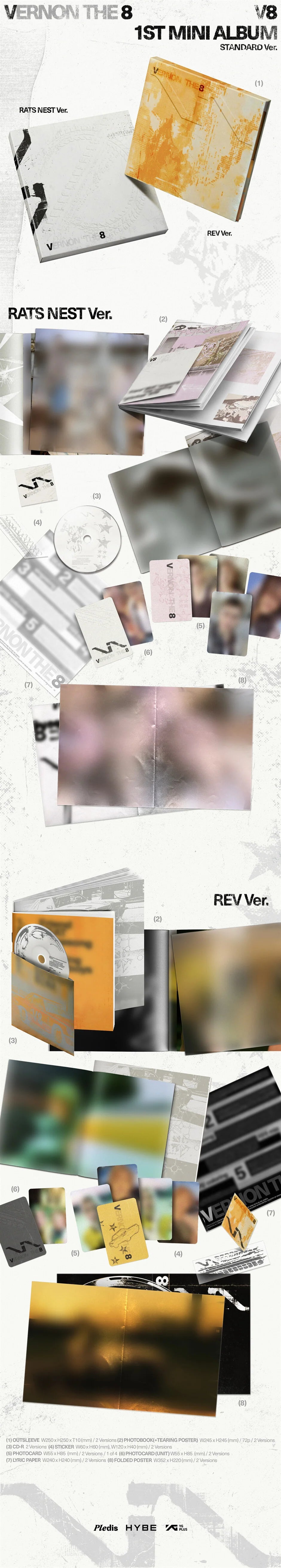 Pre-Order - V8 (SEVENTEEN) - 1st Mini Album - V8