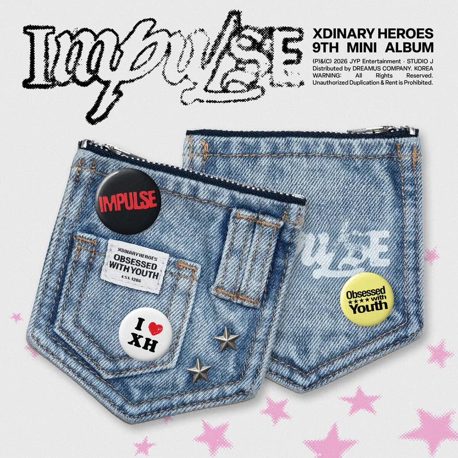 Pre-Order - Xdinary-Heroes - 9th Mini Album - IMPULSE - DENIM POUCH Vers.