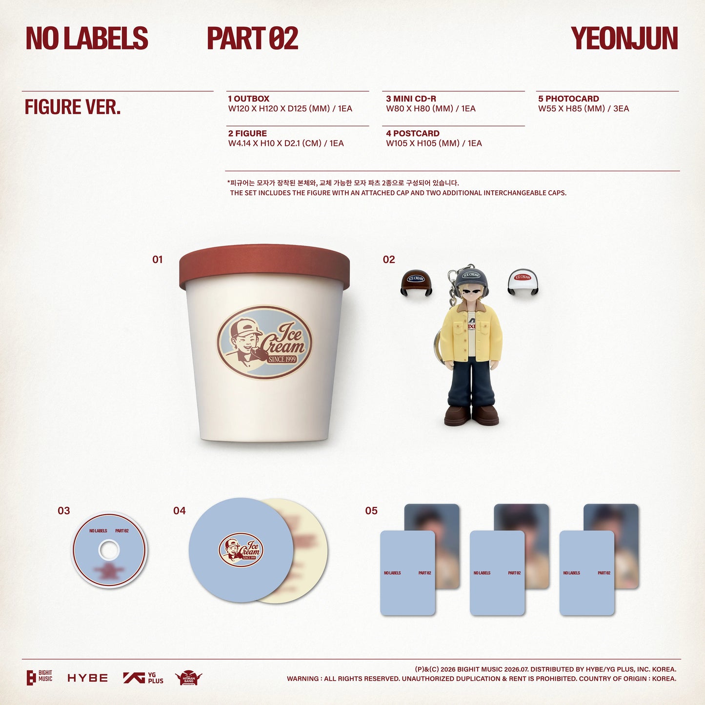 Pre-Order - TXT - YEONJUN - NO LABELS: PART 02 - Figure Vers.