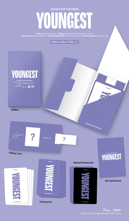 Pre-Order - DAY6 - Young K - YOUNGEST - Platform Album FANS Vers.