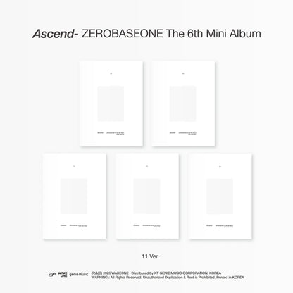 Pre-Order - ZEROBASEONE - 6th Mini Album - Ascend- 11 Vers.