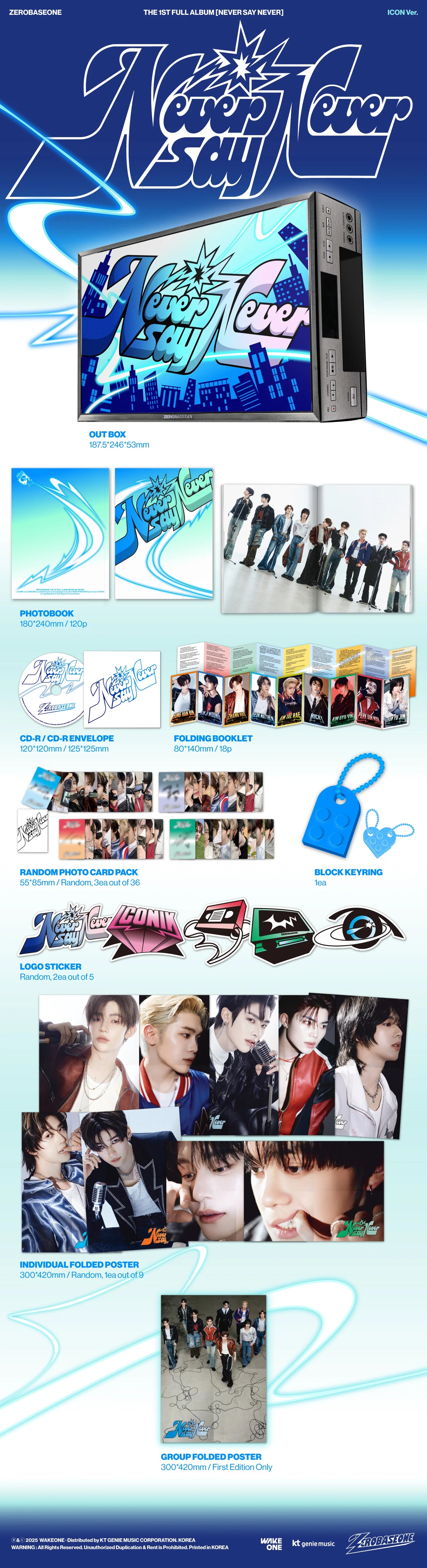 ZEROBASEONE - 1st Full Album - NEVER SAY NEVER - PHOTOBOOK Vers.