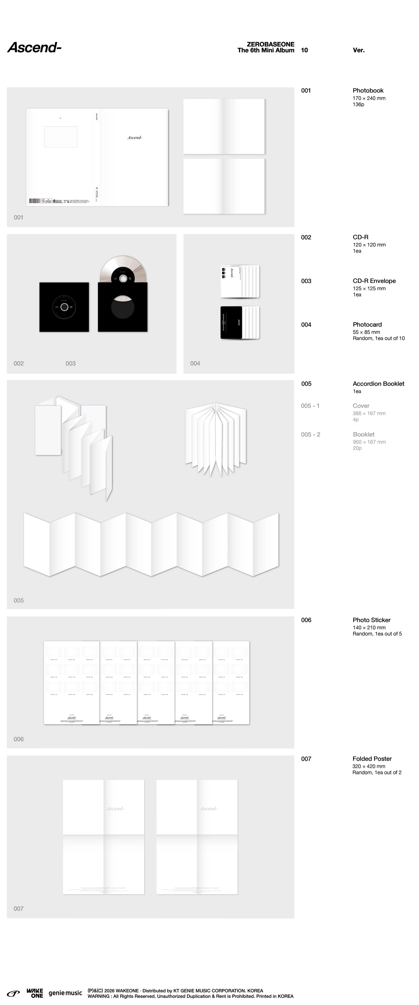 Pre-Order - ZEROBASEONE - 6th Mini Album - Ascend- Photobook Vers.
