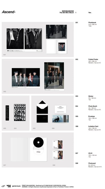 ZEROBASEONE - 6th Mini Album - Ascend - Photobook Vers.