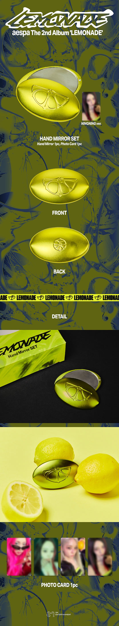 Pre-Order - aespa - WEEK MAKE IT - LEMONADE MD - HAND MIRROR SET