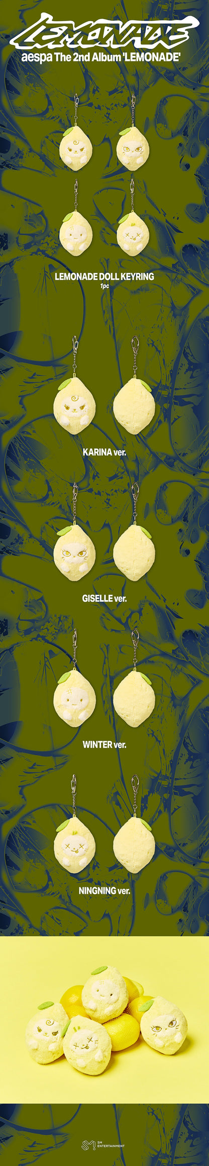 Pre-Order - aespa - WEEK MAKE IT - LEMONADE MD - LEMONADE DOLL KEYRING