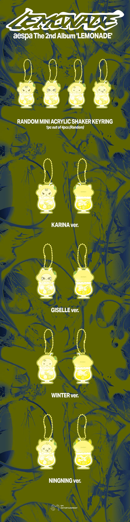 Pre-Order - aespa - WEEK MAKE IT - LEMONADE MD - RANDOM MINI ACRYLIC SHAKER KEYRING