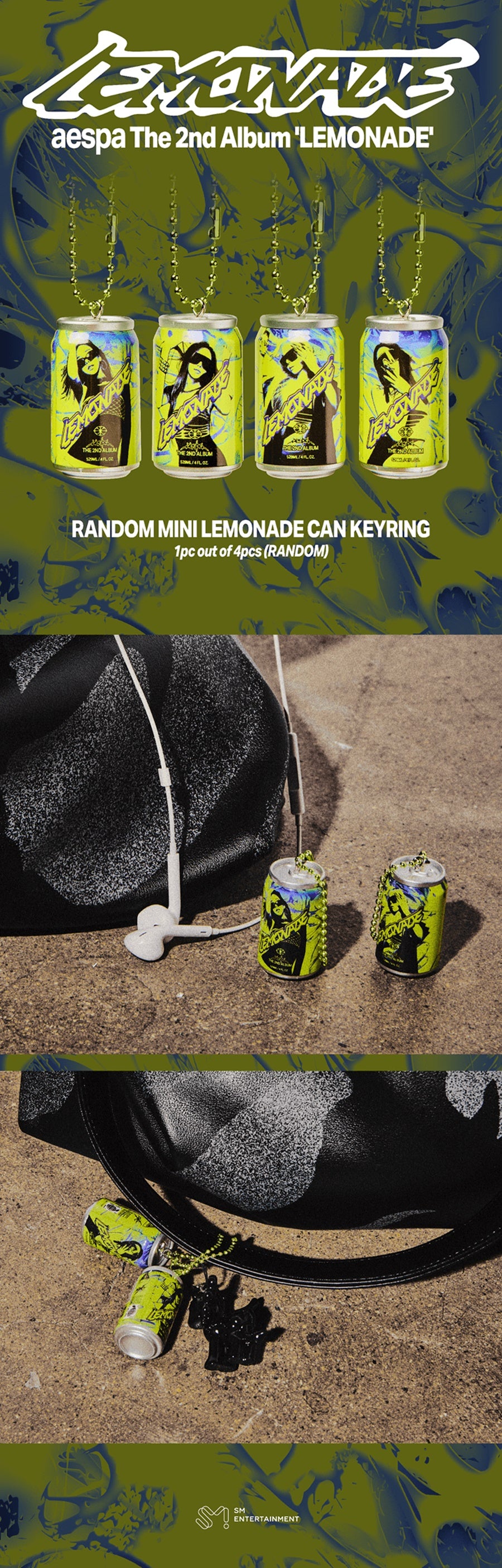 Pre-Order - aespa - WEEK MAKE IT - LEMONADE MD - RANDOM MINI LEMONADE CAN KEYRING