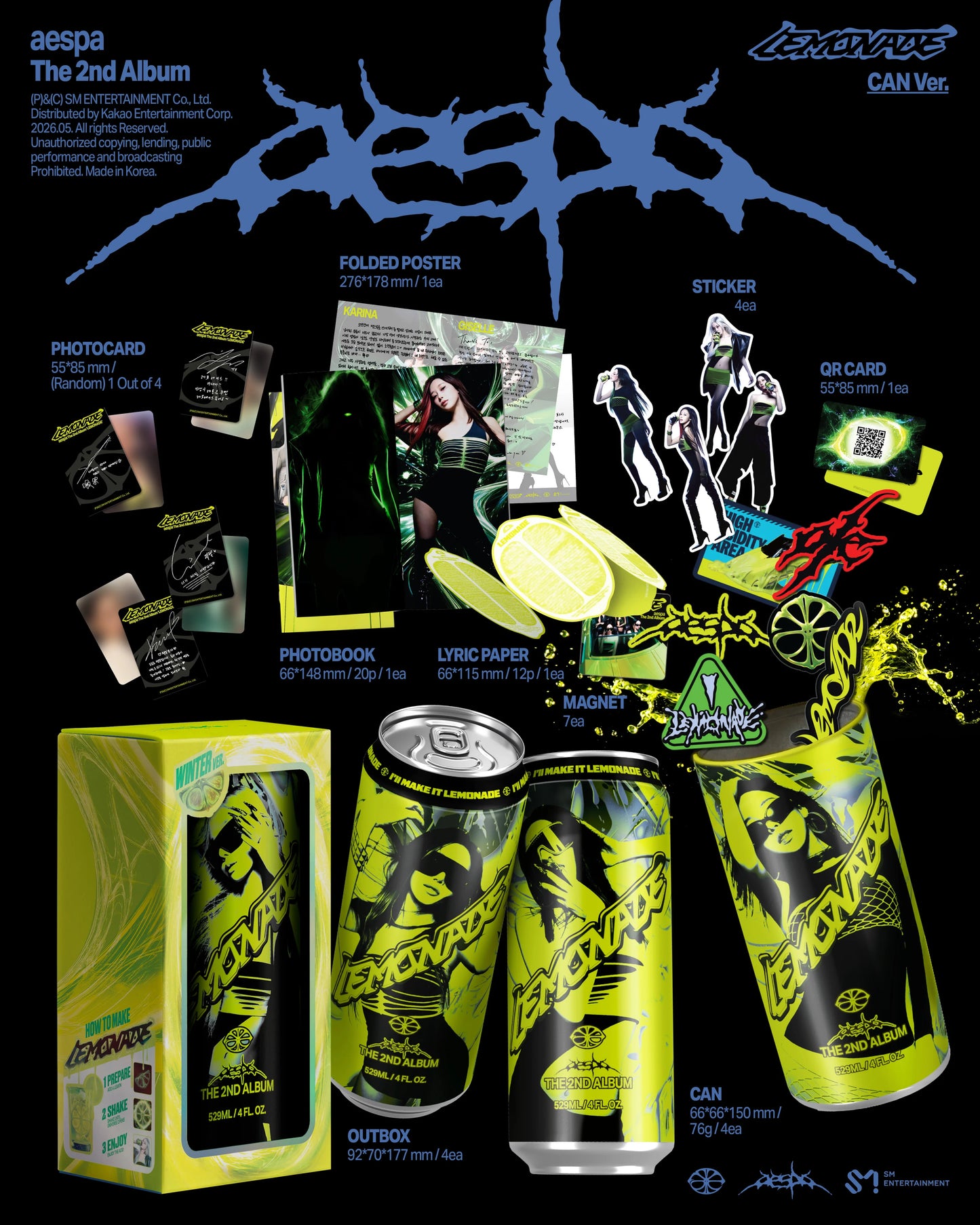 aespa - 2nd Album - LEMONADE - CAN Vers. Smart Album