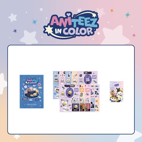 ATEEZ - RETRO STICKER BOOK - ATEEZ X ANITEEZ POP-UP STORE - ANITEEZ IN COLOR MD