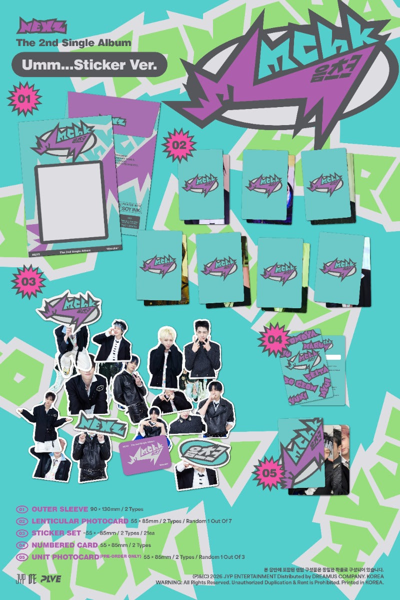 NEXZ - 2nd Single Album - Mmchk - Sticker Vers. (Seoul Saver)