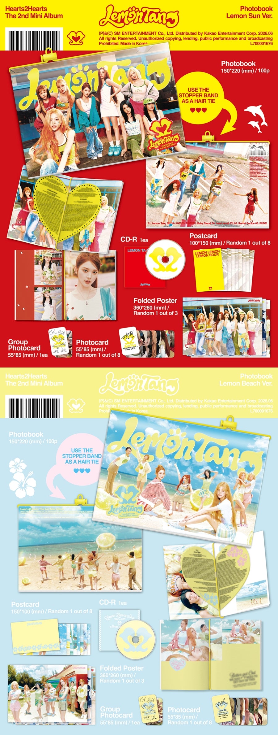 Hearts2Hearts - 2nd Mini Album - Lemon Tang - Photobook Vers.