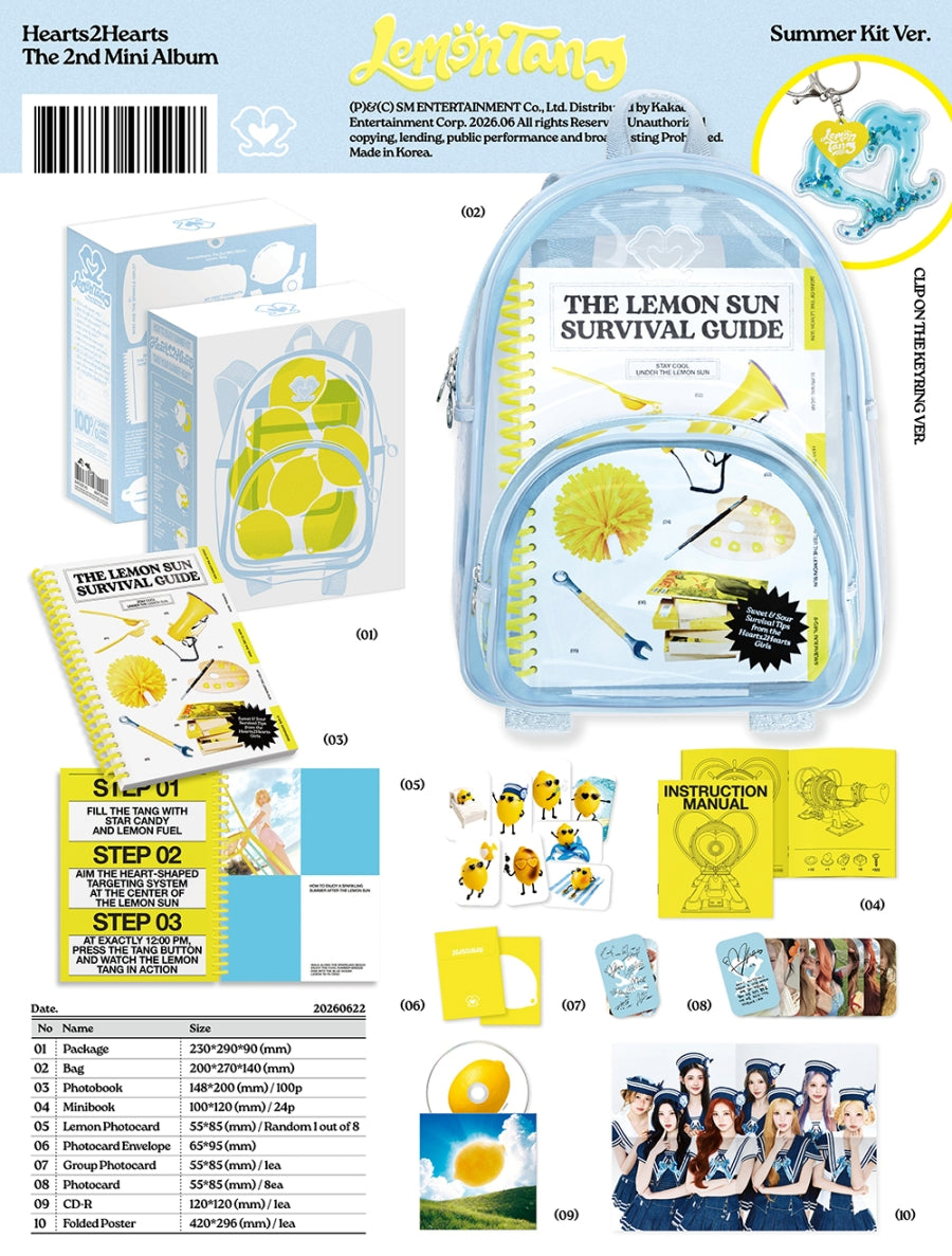 Hearts2Hearts - 2nd Mini Album - Lemon Tang - Summer Kit Vers. (Limited Edition)