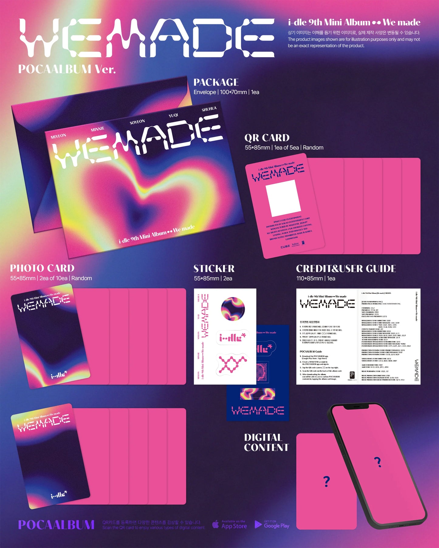 Pre-Order - i-dle - 9th Mini Album - We made - POCAALBUM  Vers.