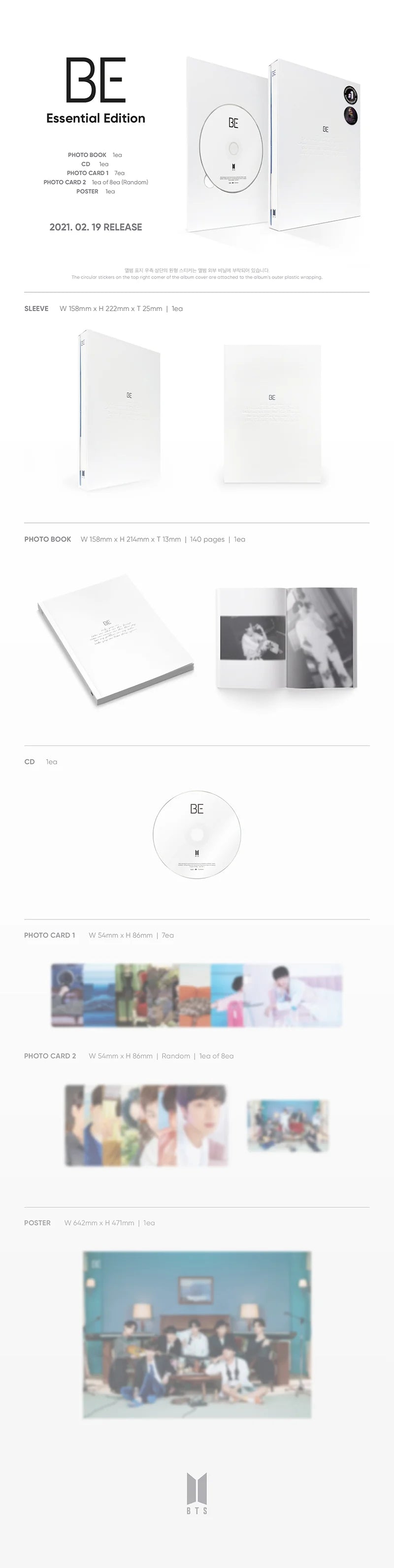 BTS – BE - ESSENTIAL EDITION