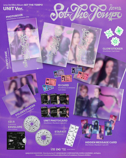 Pre-Order - izna – 3rd Mini Album - SET THE TEMPO - Unit Vers.
