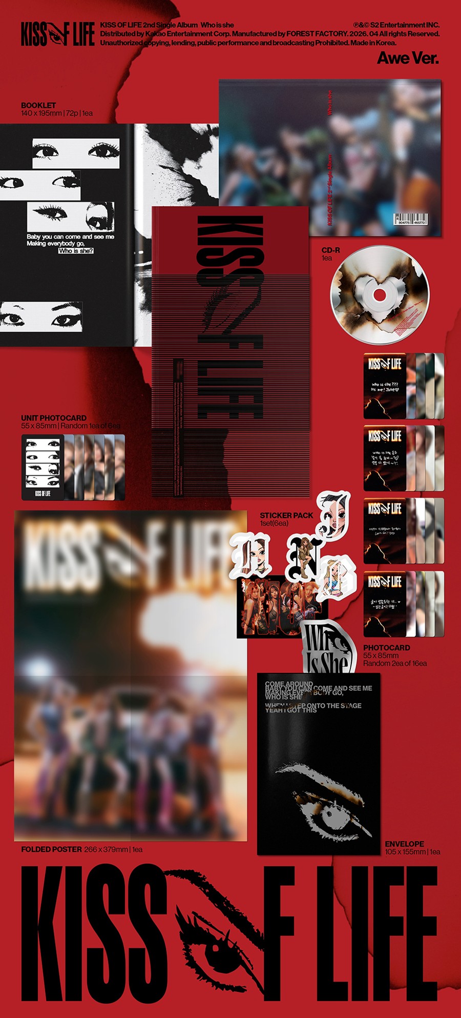 KISS OF LIFE – 2nd Single Album - Who is she - Awe Vers. (Seoul Saver)