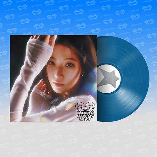 Pre-Order - LE SSERAFIM - 2nd Single Album - Made My Night - Vinyl - SKY BLUE Vers .