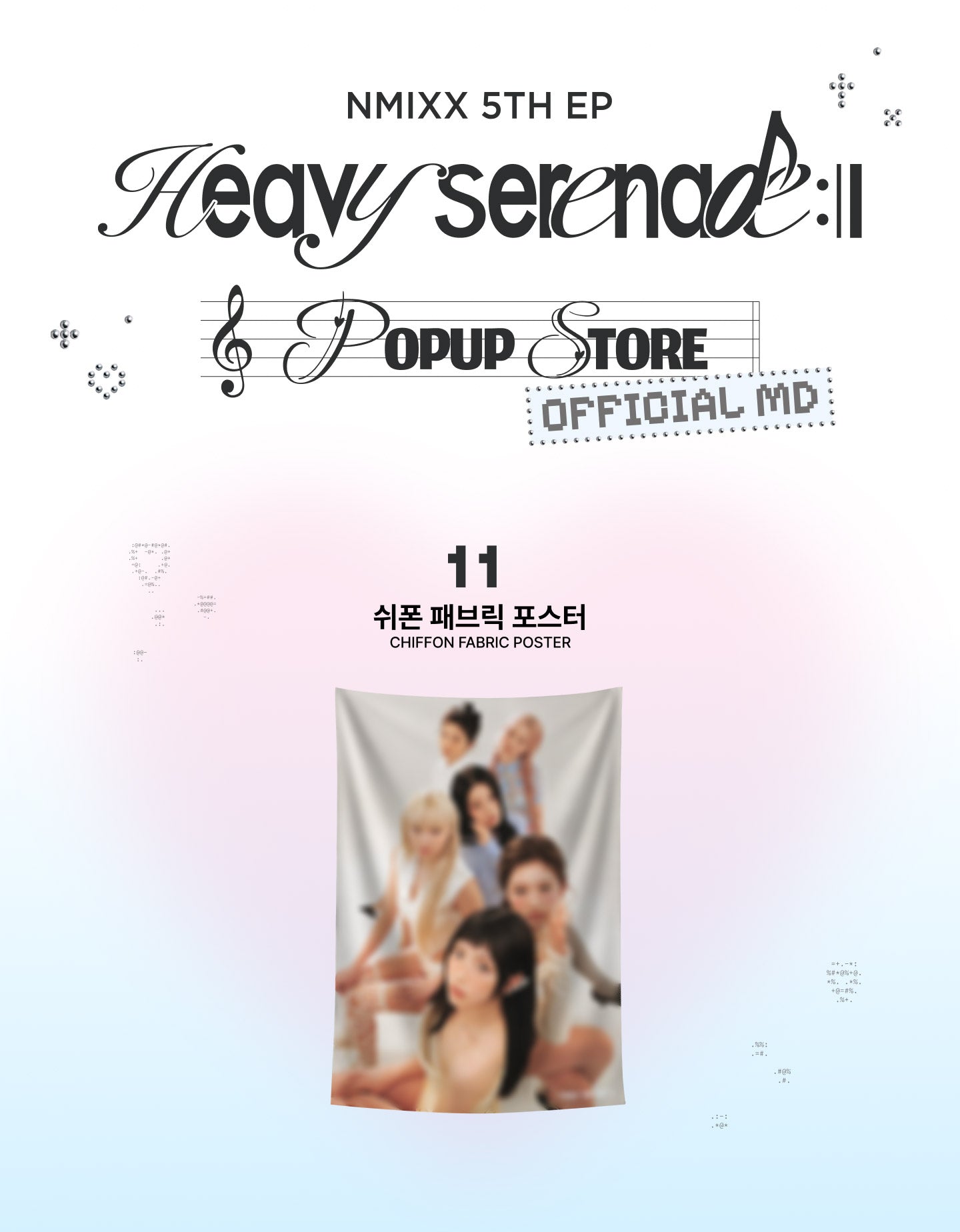 Pre-Order - NMIXX Heavy Serenade Goods - CHIFFON FABRIC POSTER