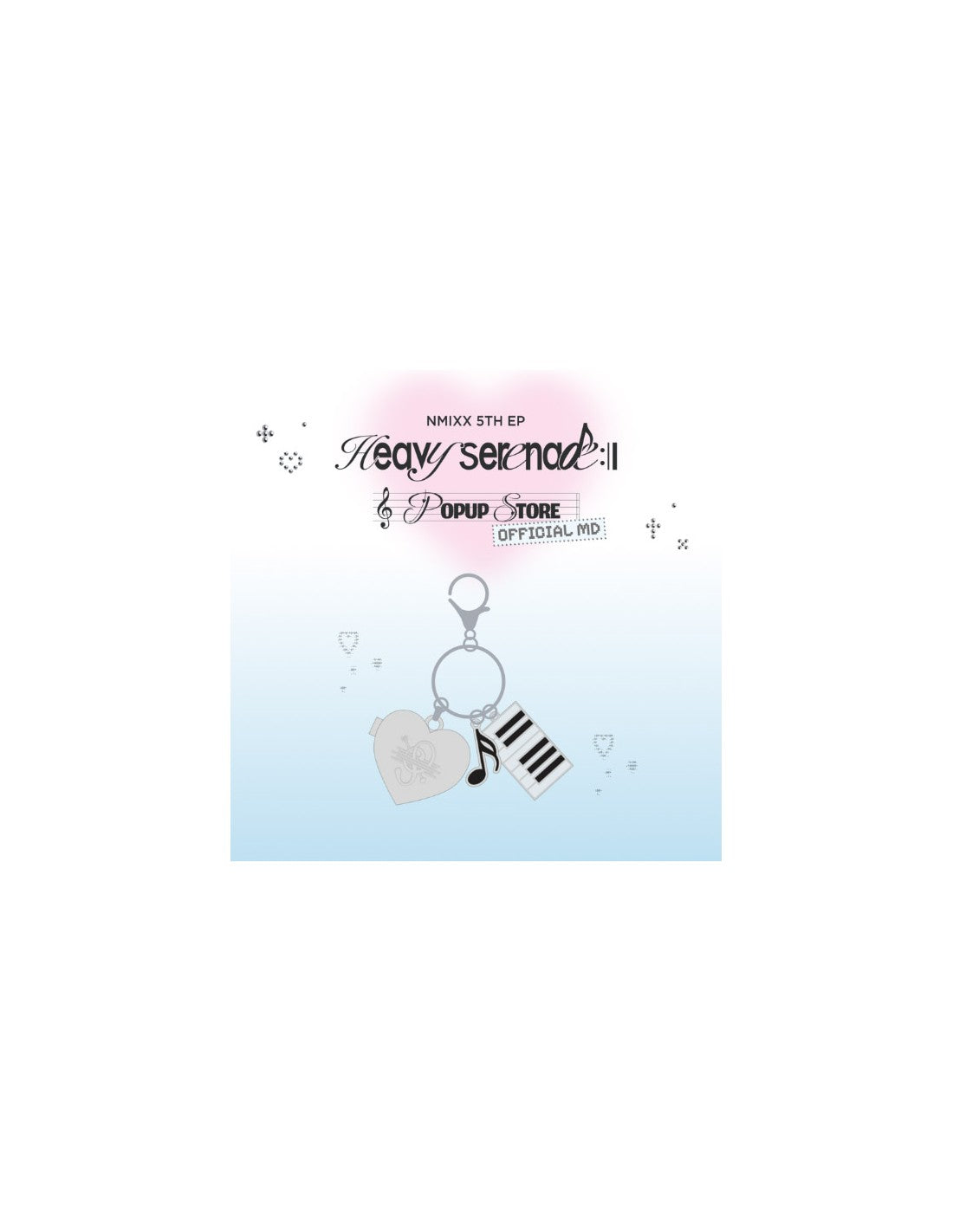 Pre-Order - NMIXX Heavy Serenade Goods - Goods - HEART PENDANT KEYRING
