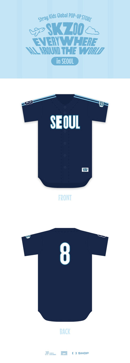 Stray Kids - BASEBALL JERSEY SEOUL Vers. - SKZOO Everywhere All Around The World