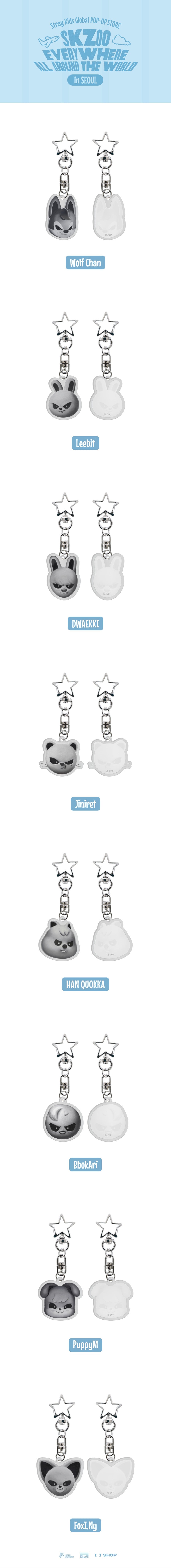 Stray Kids - EVIL SKZOO ACRYLIC KEYRING - SKZOO Everywhere All Around The World