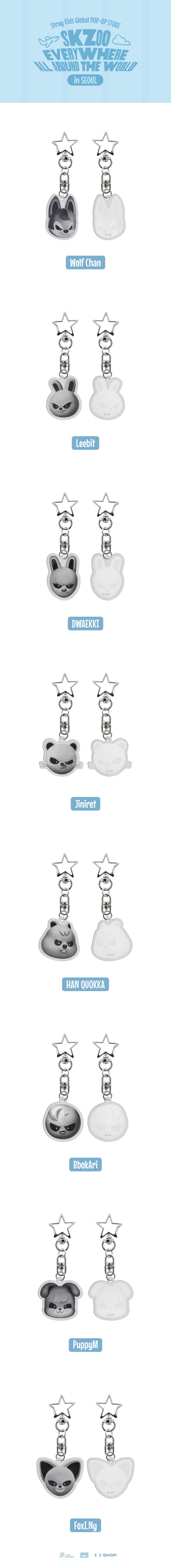 Stray Kids - EVIL SKZOO ACRYLIC KEYRING - SKZOO Everywhere All Around The World