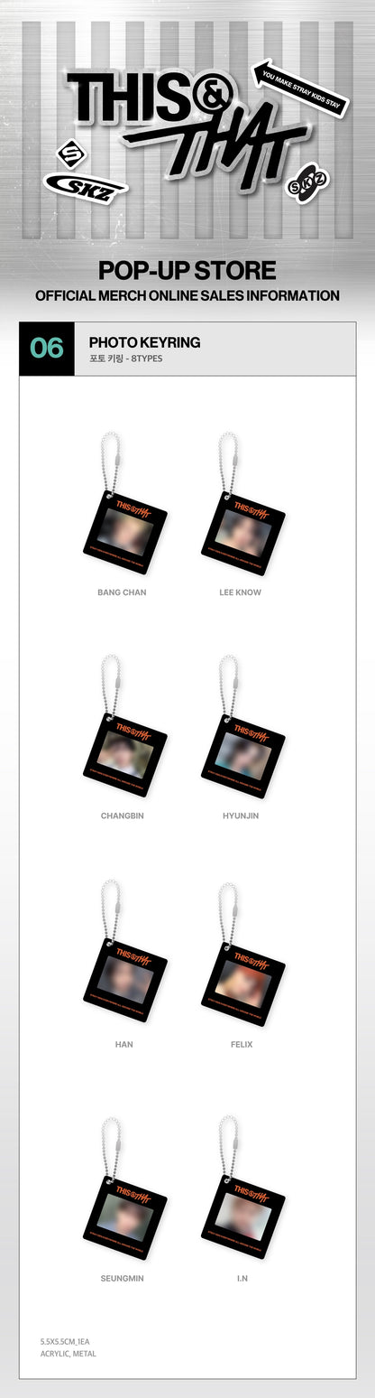 Pre-Order - Stray Kids - THIS & THAT MD - PHOTO KEYRING