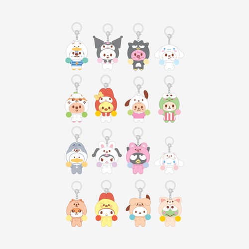 Pre-Order - Stray Kids SKZOO X SANRIO CHARACTERS - SECRET FLOCKED FIGURE KEYRING - CHEER UP Vers.