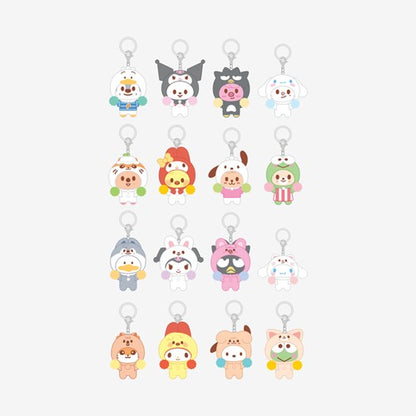 Pre-Order - Stray Kids SKZOO X SANRIO CHARACTERS - SECRET FLOCKED FIGURE KEYRING - CHEER UP Vers.
