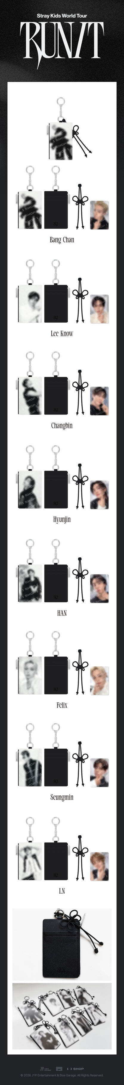Pre-Order - Stray Kids - World Tour RUN IT MD - CARD HOLDER KEYRING